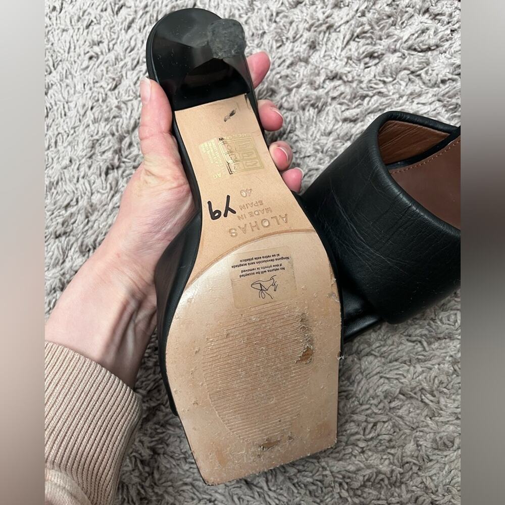 ALOHAS Women's Sustainable Puffy Mule in Black Size 40 (9) Office Siren Mobwife - Picture 7 of 7